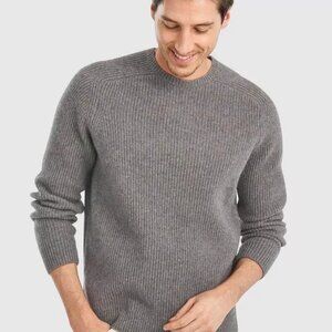 Johnnie-O McGraw Merino Wool Blend Crewneck Sweater Mens Medium Dark&Stormy